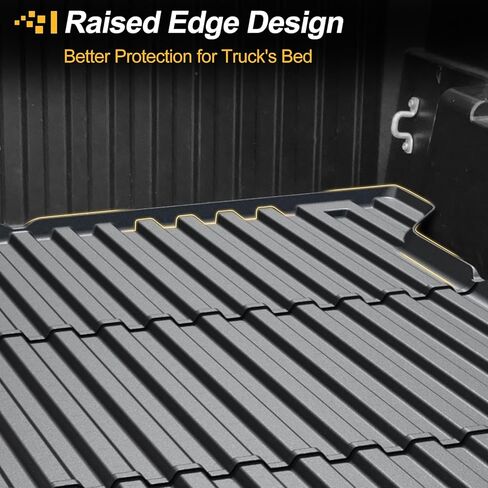 حصيرة سرير الشاحنة لعام 2024 فورد رينجر حماية من جميع الأحوال الجوية ومضادة للانزلاق شديدة التحمل بطول 5 أقدام بطانات سرير خلفية لحصيرة الشحن لعام 2024 فورد رينجر الملحقات الخارجية in Kuwait