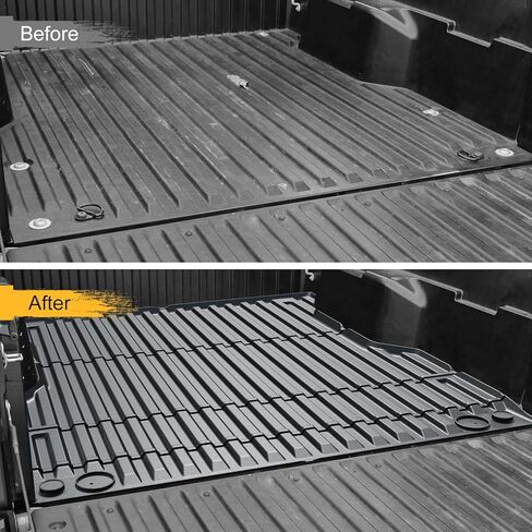 حصيرة سرير الشاحنة لعام 2024 فورد رينجر حماية من جميع الأحوال الجوية ومضادة للانزلاق شديدة التحمل بطول 5 أقدام بطانات سرير خلفية لحصيرة الشحن لعام 2024 فورد رينجر الملحقات الخارجية in Kuwait