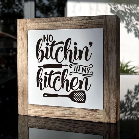 Kitchen Decor, Wooden Box Signs for Home Decor, Kitchen Wooden Block Sign Decor, Religious Kitchen Sign, Home Decor Accents, In Everything Give Thanks Sign, 1 Thessalonians 5:18 Signs in Saudi Arabia