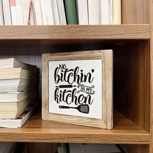 Kitchen Decor, Wooden Box Signs for Home Decor, Kitchen Wooden Block Sign Decor, Religious Kitchen Sign, Home Decor Accents, In Everything Give Thanks Sign, 1 Thessalonians 5:18 Signs in Saudi Arabia