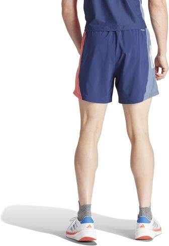 adidas Men's Own The Run Base Colorblock Shorts, Dark Blue/Preloved Ink/Preloved Scarlet in Saudi Arabia