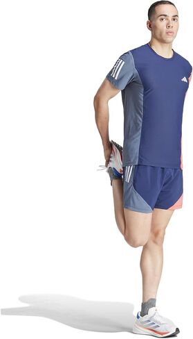 adidas Men's Own The Run Base Colorblock Shorts, Dark Blue/Preloved Ink/Preloved Scarlet in Saudi Arabia