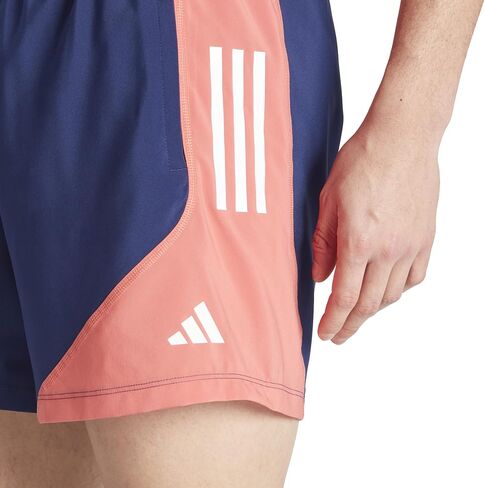 adidas Men's Own The Run Base Colorblock Shorts, Dark Blue/Preloved Ink/Preloved Scarlet in Saudi Arabia