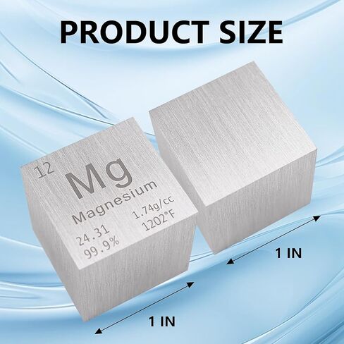 مكعب القصدير معدن نقي عالي الكثافة مكعب محفور بالليزر لمجموعة العناصر مادة المختبر الجدول الدوري للعناصر مجموعة DIY هدية إبداعية للمعلمين (قصدير، 1 بوصة) in Kuwait