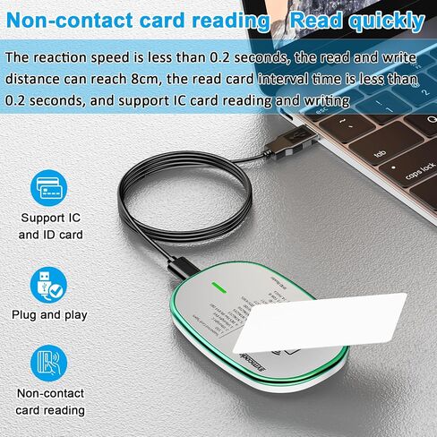 Symcode قارئ RFID الكاتب 125 كيلو هرتز / 13.56 ميجا هرتز ثنائي التردد يقرأ قارئ بطاقات الهوية IC الماسح الضوئي يدعم محاكاة لوحة المفاتيح دعم إخراج علامات UHF S20 / S50 / S70 Ultralight C EM4305 / EM4205 H125 in Saudi Arabia