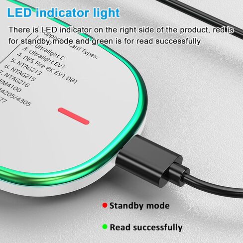 Symcode قارئ RFID الكاتب 125 كيلو هرتز / 13.56 ميجا هرتز ثنائي التردد يقرأ قارئ بطاقات الهوية IC الماسح الضوئي يدعم محاكاة لوحة المفاتيح دعم إخراج علامات UHF S20 / S50 / S70 Ultralight C EM4305 / EM4205 H125 in Saudi Arabia