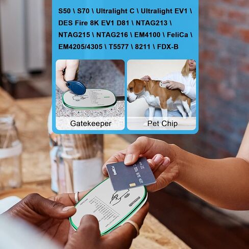 Symcode قارئ RFID الكاتب 125 كيلو هرتز / 13.56 ميجا هرتز ثنائي التردد يقرأ قارئ بطاقات الهوية IC الماسح الضوئي يدعم محاكاة لوحة المفاتيح دعم إخراج علامات UHF S20 / S50 / S70 Ultralight C EM4305 / EM4205 H125 in Saudi Arabia