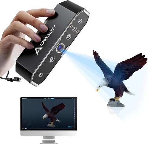 Creality 3D Scanner Ferret Pro Handheld Wireless 3D Scanning with RGB Color Camera 0.1mm Accuracy, Up to 30FPS Scanning Speed Support 15-200cm Objects for iPhone Android Mac in Saudi Arabia