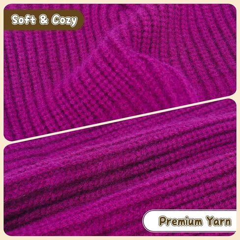 قبعة YIKOEE النسائية على شكل أرنب: قبعات أرنب كروشيه متماسكة in Kuwait