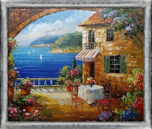 مقهى La Pastiche في Oceanside مع إطار Piccino Luminoso الفضي، 22.5 × 26.5 بوصة in Kuwait