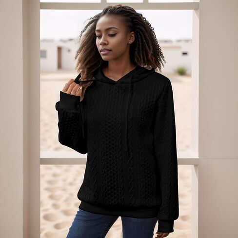 YeGine Womens Hoodies Oversized Hooded Sweatshirt Casual Long Sleeve Drawstring Pullover Tops in Kuwait