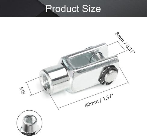 Heyiarbeit 1pcs Air Cylinder Rod Clevis End 28mm Length M6x1 Female Thread Y Connector in Kuwait