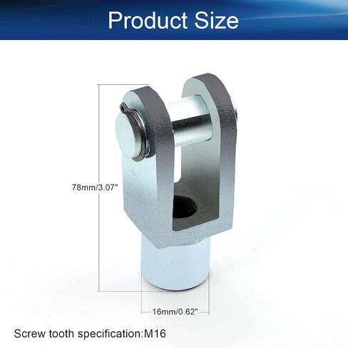 Heyiarbeit 1pcs Air Cylinder Rod Clevis End 28mm Length M6x1 Female Thread Y Connector in Kuwait