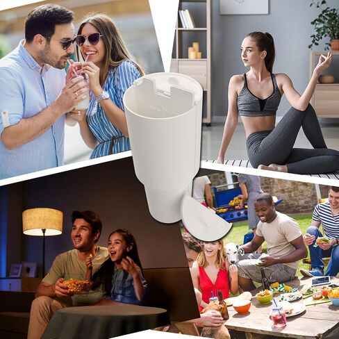 2 in 1 Drink Separator Compatible with Stanley 40 oz cup, Tumbler Accessories for Stanley 40 oz, Silicone Cup Divider for Stanley, Reusable Insert Divider with Lid for Coffee, Juice, Cocktail, Whiskey in Saudi Arabia