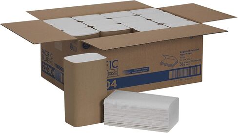 Georgia-Pacific Pacific Blue Basic S-Fold Recycled Paper Towels by GP PRO (Georgia-Pacific),Brown,23504,250 Towels Per Pack,16 Packs Per Case (4000 Total),9.20'' x 10.20 in Saudi Arabia