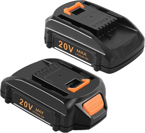 2 Pack 20V 3.5Ah Replacement Battery for Worx 20V Battery + Charger, Lithium Battery & Charger Compatible with Worx Battery 20V WA3520 WA3525 WA3575 WA3578 Cordless Power Tools in Saudi Arabia