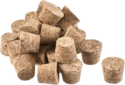 YOKIVE 25 Pcs Tapered Cork Plugs, Wooden Wine Bottle Stoppers, Replacement for Jars Test Tubes (42x38x20mm) in Saudi Arabia