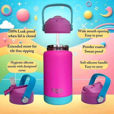 Decorate Your Own Personalized Stainless Steel Water Bottle for Kids - 12oz Customizable Insulated Water Bottle With Stickers and Beaded Charm for School - DIY Gifts for Boys, Girls, Birthday (Pink) in Saudi Arabia