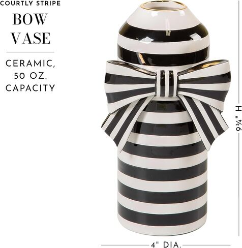 MACKENZIE-CHILDS Courtly Bow Vase, Unique Flower Vase, Decorative Table Decor for Living Room in Saudi Arabia