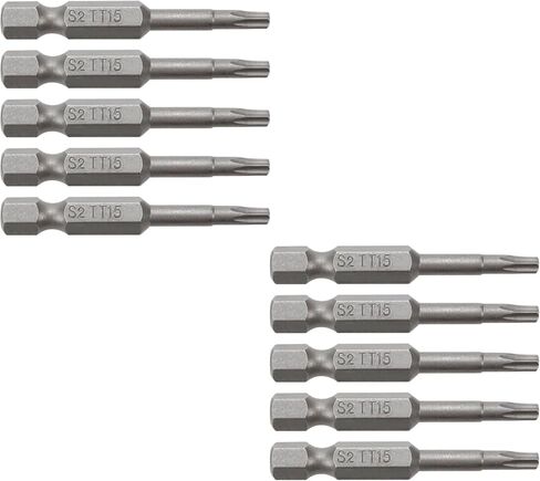 TT27 Screwdriver Bit Set Torx (10pcs) 1/4-Inch Hex Shank,2-Inch/50 mm Length S2 Steel with Magnetic for Power Screwdriver Drill in Saudi Arabia