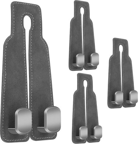 2Ps Car Hooks for Headrest, Car Seat Hooks Purse Hook for Car, Double Headrest Hooks Purse Holder & Mobile Phone Holder, Car Hanger Storage Car Seat Back Organizer for Bags, Purses, Handbags(Black) in Saudi Arabia
