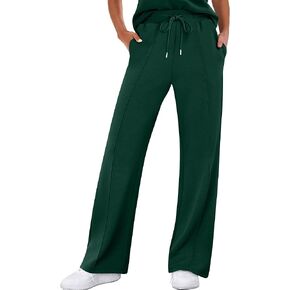 ANRABESS Women's Wide Leg Sweatpants High Waist Baggy Flared Pants Drawstring Athletic Joggers Sweat Pants