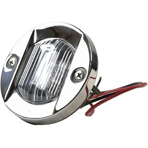MARINE CITY Round 304 Grade Stainless Steel Waterproof Flush Mount Caution LED Light 3 Inches for Boats – Ships – Marines – Yachts (Red) (Pack of 1)