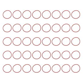 MECCANIXITY Silicone O Rings 0.71" ID, 0.79" OD, 1/32" Width Rubber Washers 50A Durometer VMQ Seal Gasket for Plumbing Faucets Pipe Repair, Red, Pack of 40