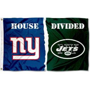 WinCraft NY Giants and New York Jets House Divided Flag
