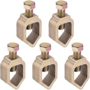 MECCANIXITY Ground Rod Clamp Grounding Clamps 5/8" Wire Connectors Great for Pipes Range Pack of 5