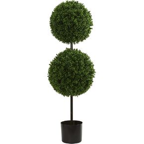 Nearly Natural 3.5ft. Boxwood Double Ball Artificial Topiary Tree UV Resistant (Indoor/Outdoor)