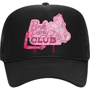 Pink Pony Club Sign Trucker Hat | Trendy Cute Hot Graphic Pop Girly Concert Festival | Premium Trucker Hat for Men & Women