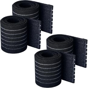 Geiserailie 4 Pcs Ice Pack Strap Stretchable, 27.6 x 2 in Elastic Reusable Ice Belt Extender Straps, Adjustable Hook and Loop Extension Straps Add Length to Most Ice Packs for Ice Bag Hot Cold Therapy