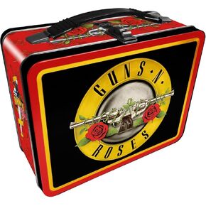 AQUARIUS Guns N’ Roses Fun Box - Sturdy Tin Storage Box with Plastic Handle & Embossed Front Cover - Officially Licensed GNR Merchandise & Collectible Gift