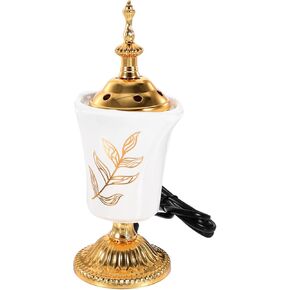 Plug-in Incense Burner Meditation Laxitave Frankincense Vintage Ornaments Decorative Incense Burner Bakhoor Burner Holder Antique Censer Holder Electric Aroma Incense Burner Indoor