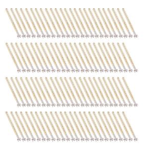 100pcs Pogo Pin 4 Claws Plum Spring Test Probe Pogo Pin Pogo Pin Head Type 2.36mm/0.1in Tube Diameter 34mm/1.3in Length Spring Testing Pins