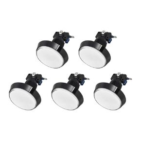 Game Push Buttons Game Round Push Switches White LED Light with Micro Switches [for Arcade Game] -60mm/12V/5 Pcs