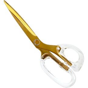 Clear Acrylic Handle Gold 9-Inch Scissors for Office and Home Use, Office Supplies and Accessories