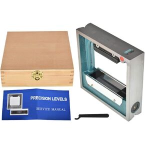 6 x1-1/2 x 6 Precision Master Frame Spirit Levels by 0.0002/10Industrial Tools (150x150mm) with Wooden Case