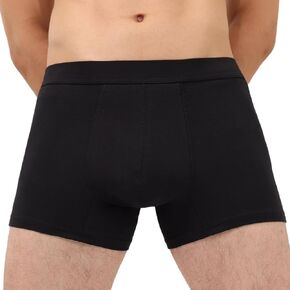 Urinary Incontinence Underwear for Men Washable Bladder Control Brief with 60 ML Absorbency Leak Proof Trunk (Black L)