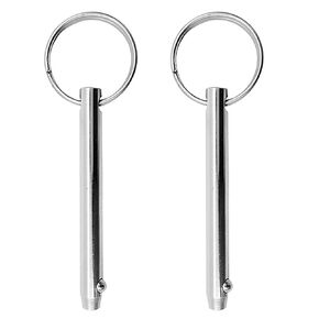 2 Pack 316 Stainless Steel Quick Release Pin, Diameter 5/16"(8mm), Total Length 3"(76mm), Effective Length 2.2"(57mm), Bimini Top Pin, Marine Hardware