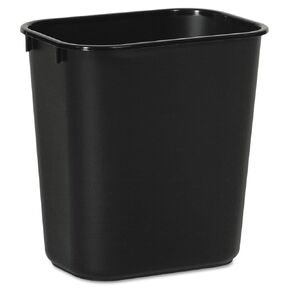 Boardwalk 3485201 14 qt Plastic Soft-Sided Wastebasket - Black