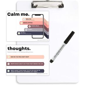 Secondary Calm Down Corner Classroom kit, Feelings Poster, Social-Emotional Posters, Dry Erase Board Social-Emotional Sensory Fidget Toolbox (Calming Corner Kit)