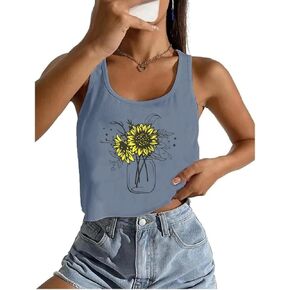 Wildflowers Crop Tops for Women Floral Crop Shirt Inspirational Graphic Shirts Flower Plant Short Sleeve Shirts