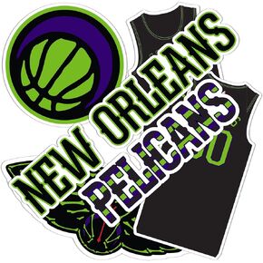 Desert Cactus New Orleans Pelicans Stickers NBA Officially Licensed Sticker Vinyl Decal Laptop Water Bottle Car Scrapbook (City Edition 2023)