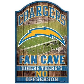 Wincraft NFL San Diego Chargers 05960010 Wood Sign, 11" x 17", Black
