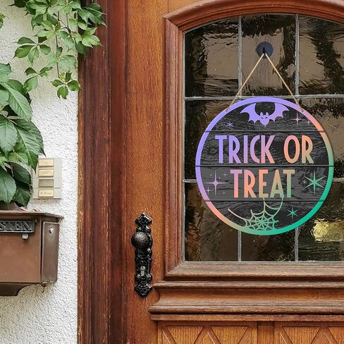 Muktoujaumai Witch Welcome Sign Front Door Decor, Halloween Witch Round Hanging Sign Decor Autumn Wall Wooden Decorations Halloween Witchy Black Wood Sign for Porch, Gothic Home, Come in My Pretties in Kuwait