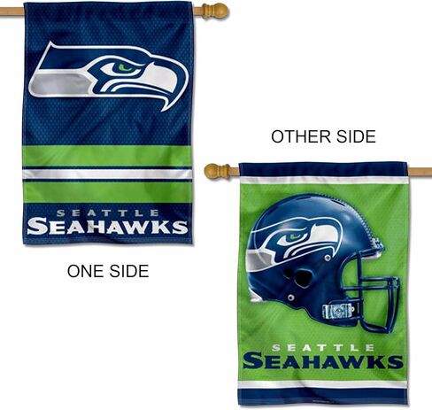 WinCraft Seattle Seahawks Primary and Helmet Double Sided Banner Flag in Saudi Arabia