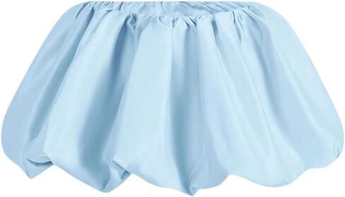 Women's Low Waist Mini Skirt Ruffle Hem A Line Pleated Short Y2K Bubble Skirts in Kuwait