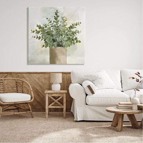 Stupell Industries Potted Herbal Plant Vase Dense Green Leaves Canvas Wall Art, Design by Kim Allen in Saudi Arabia